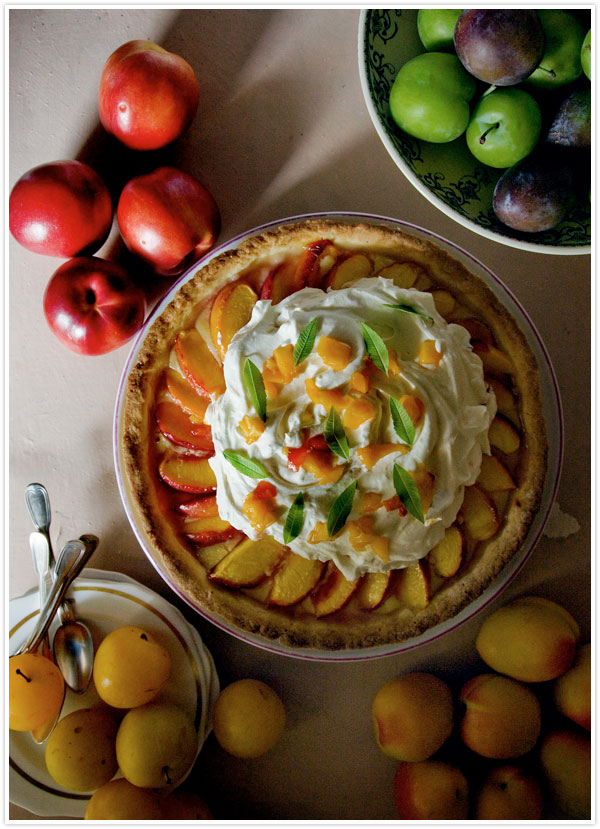 Manger with Mimi :  Peach and Vervain Tart